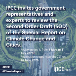 Convocatoria para la revisión experta del Segundo Borrador del Informe Especial del IPCC sobre Cambio Climático y Ciudades