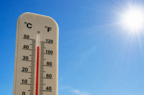 Termómetro al sol.