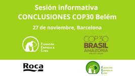 Sesión informativa de la Fundación Empresa & Clima: Conclusiones de la COP30 