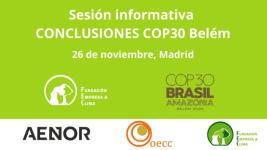 Sesión informativa de la Fundación Empresa & Clima: Conclusiones de la COP30 