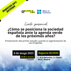 Cartel evento ¿Cómo se posiciona la sociedad española ante la agenda verde de los próximos años?