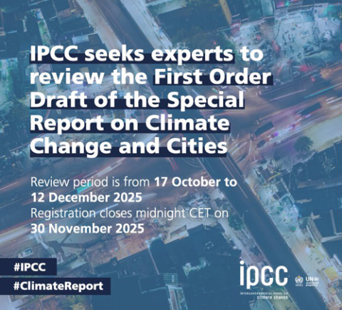 El IPCC abre el registro para expertos que quieran revisar el borrador del Informe Especial sobre Cambio Climático y Ciudades. El IPCC abre el registro para expertos que quieran revisar el borrador del Informe Especial sobre Cambio Climático y Ciudades.